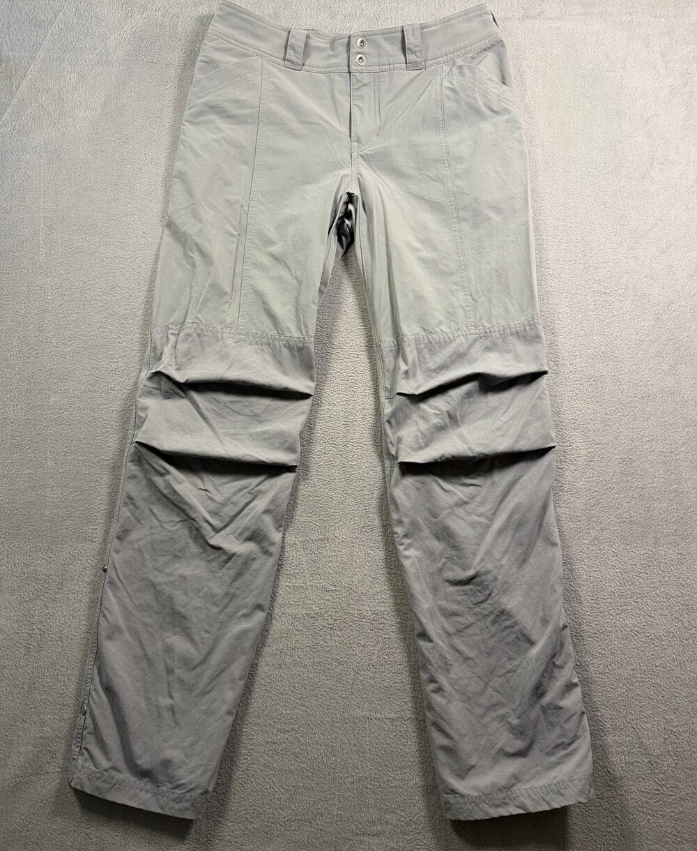 REI Co-op Women's Size 8 Gray Convertible Zip Off Hiking Outdoor Cargo Pants